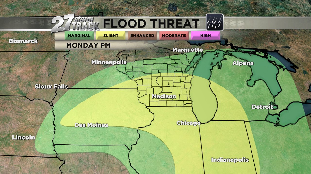 Flash Flood Threat Returns Monday For Southern Wisconsin - WKOW 27 ...