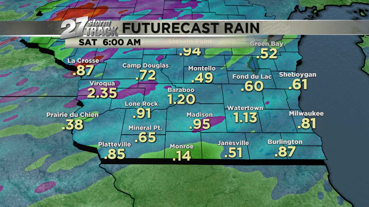 Heavy downpours possible Friday - WKOW 27: Madison, WI ...